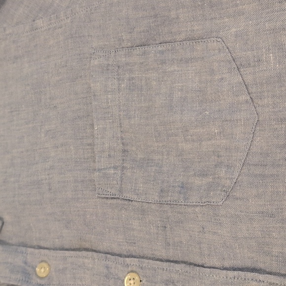 J. Crew Men's Medium Linen-Cotton Slim Fit Long Sleeve Shirt Style #AL179 - Picture 7 of 15